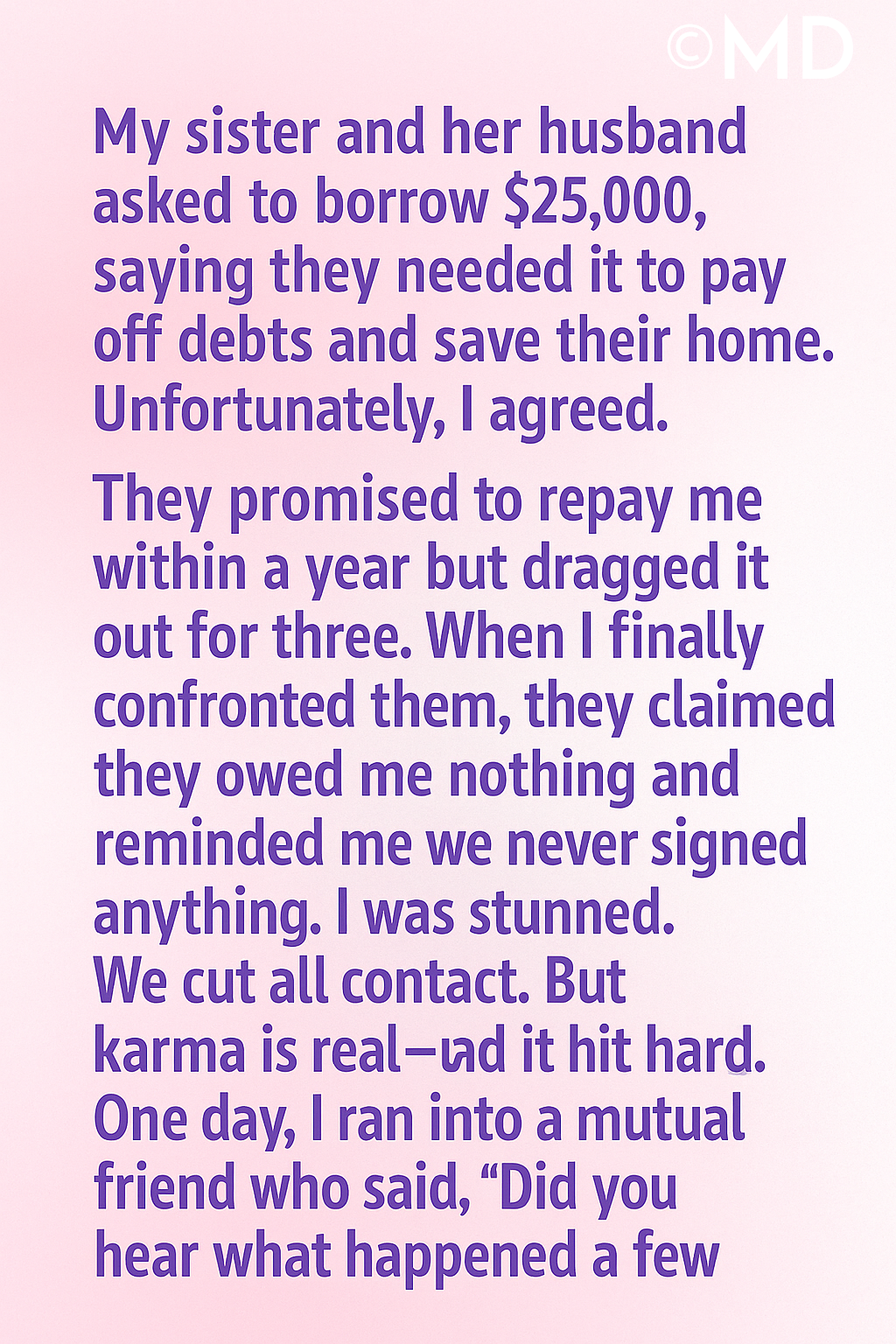 I Lent My Sister Money and Lost More Than I Expected—Until Life Returned the Truth