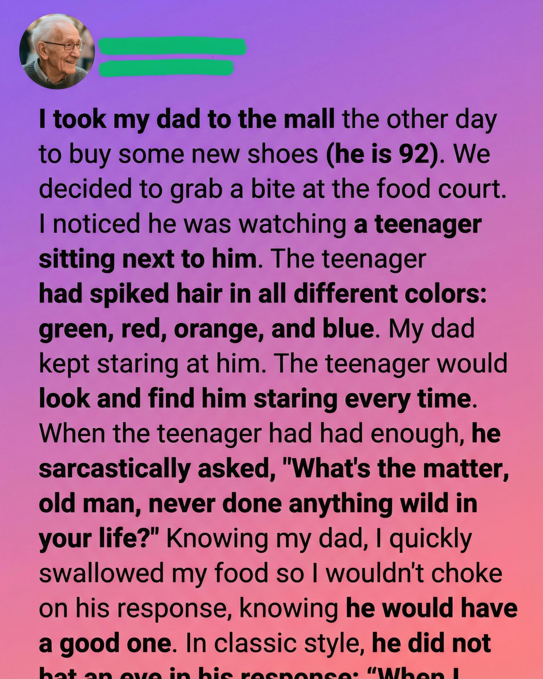 When Generations Meet: A Heartwarming Moment at the Food Court