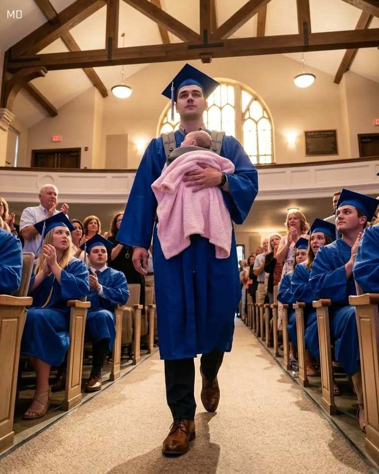 My Son Walked Across the Graduation Stage Holding a Baby—His Words Left Everyone Inspired
