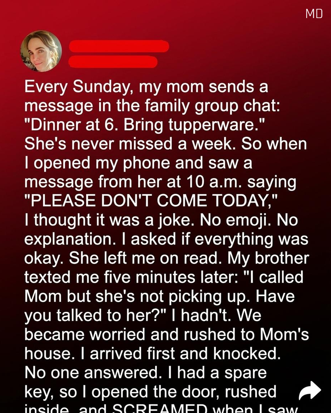 My Mom Sent an Unusual Message One Sunday—It Led to an Important Family Moment